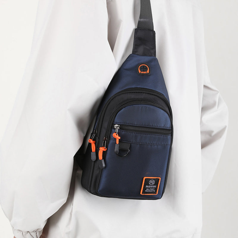 🎒✨ Waterproof Multi-pocket Crossbody Sling Bag – Organized Storage, Adjustable Strap, Headphone Jack 🌧️
