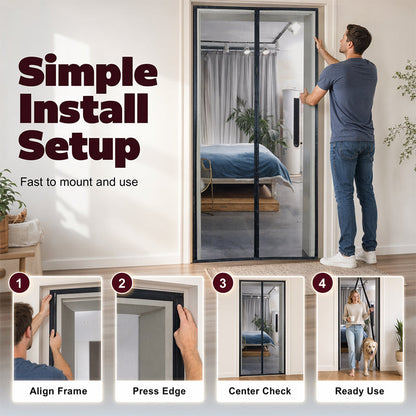 Hands-Free Magnetic Screen Door