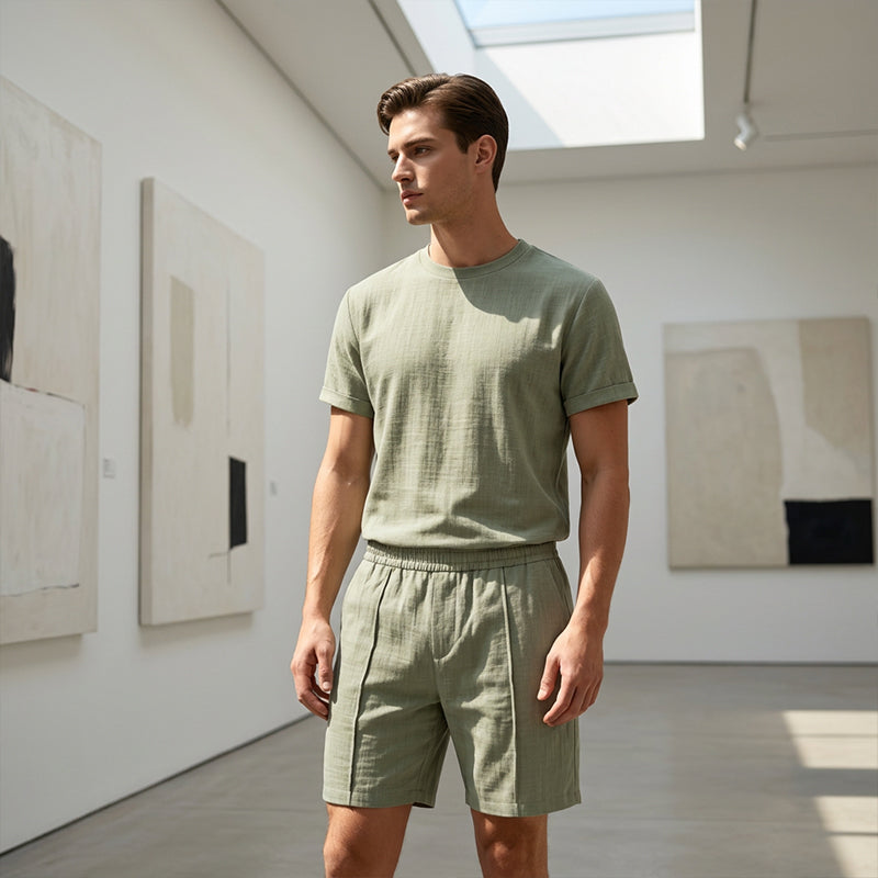 👕Men's Casual Lightweight T-Shirt & Shorts Set