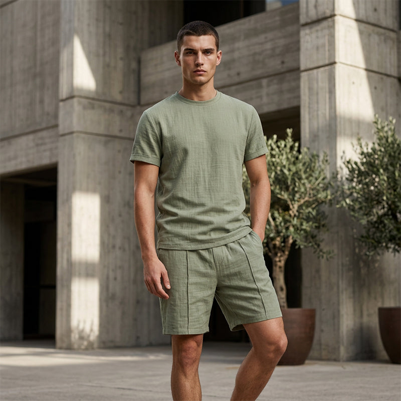👕Men's Casual Lightweight T-Shirt & Shorts Set