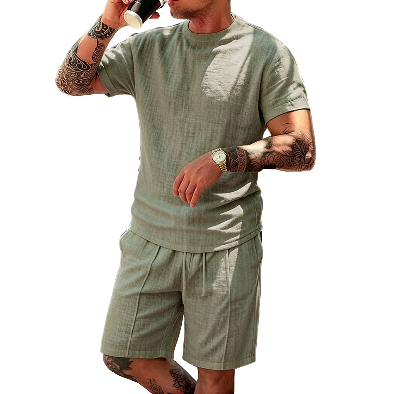 👕Men's Casual Lightweight T-Shirt & Shorts Set