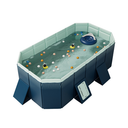 🏊‍♂️💦 Foldable Family Pool – no inflation, fast drain, compact storage!