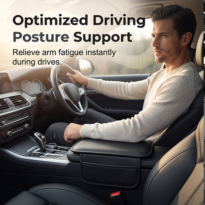 🚗Car Center Console Armrest Cover with Side Storage Pockets, Soft Protective Cushion Organizer