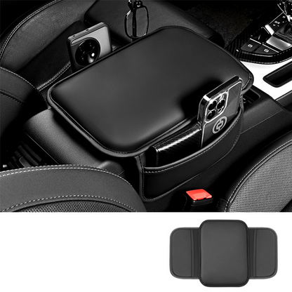 🚗Car Center Console Armrest Cover with Side Storage Pockets, Soft Protective Cushion Organizer