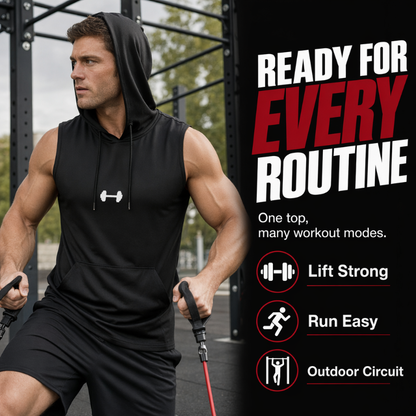 🏃‍♂️Sleeveless Gym Hoodie – Full range of motion & cool comfort – Move without limits.