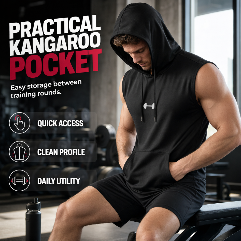 🏃‍♂️Sleeveless Gym Hoodie – Full range of motion & cool comfort – Move without limits.