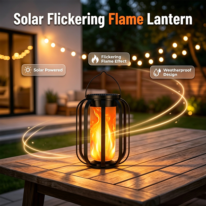 🔥🏮Must-have item for warm ambient vibes！✨️Solar Flickering Flame Lantern