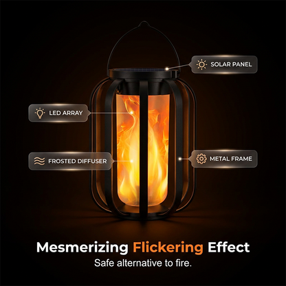 🔥🏮Must-have item for warm ambient vibes！✨️Solar Flickering Flame Lantern