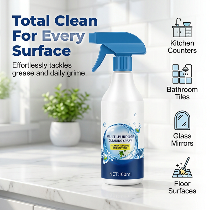 🏠💨Multi-Surface Cleaning Spray – Eliminates Odors, Removes Stubborn Grime – Gentle Formula for Daily Use – Includes Towel