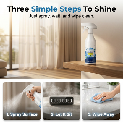 🏠💨Multi-Surface Cleaning Spray – Eliminates Odors, Removes Stubborn Grime – Gentle Formula for Daily Use – Includes Towel