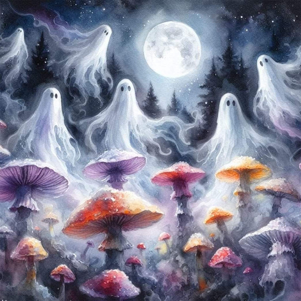 👻Halloween Cute Ghost DIY Diamond Art Kit – 5D Full Drill, HD Waterproof Canvas & Gothic Lace Design 🎃