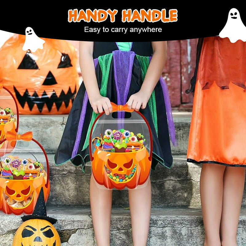 👻Halloween Bestsellers-Halloween Transparent Pumpkin Favor Bags
