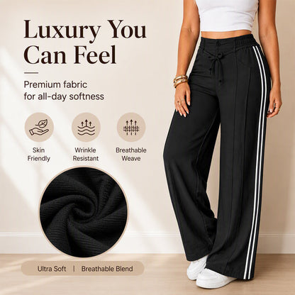 👖New Arrivals - Drawstring High-Waist Trousers – Soft Drape & Adjustable Comfort for Any Casual Look