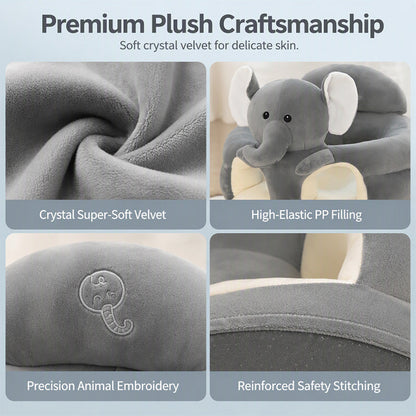 🧸👶Plush Baby Support Seat – Cartoon Floor Chair for Sit-Up Play