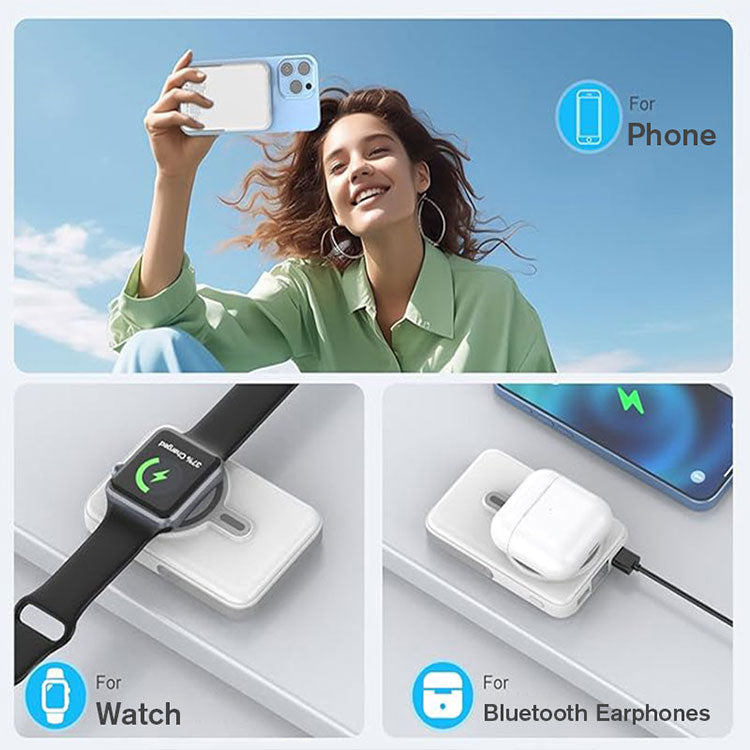 🔥 50% OFF! 🔋Magnetic Fast Charging Power Bank With Stand