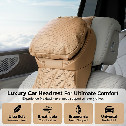 🥳HOT SALE! Aviation-Grade PU Leather Car Headrest