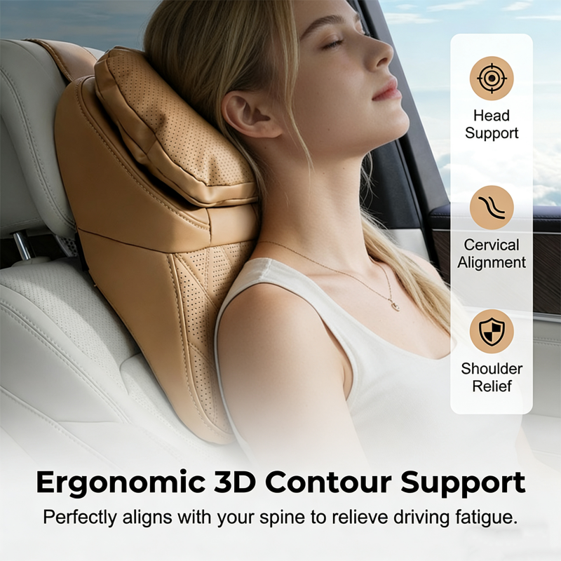 🥳HOT SALE! Aviation-Grade PU Leather Car Headrest