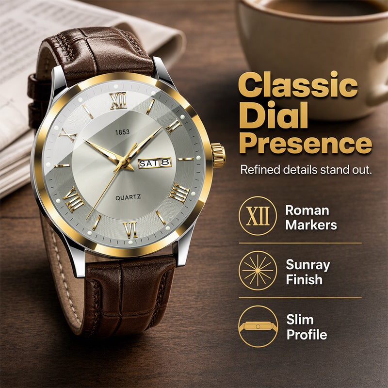 ⌚ ✨ Classic Men's Quartz Watch – Elegant, precise & timeless ✨