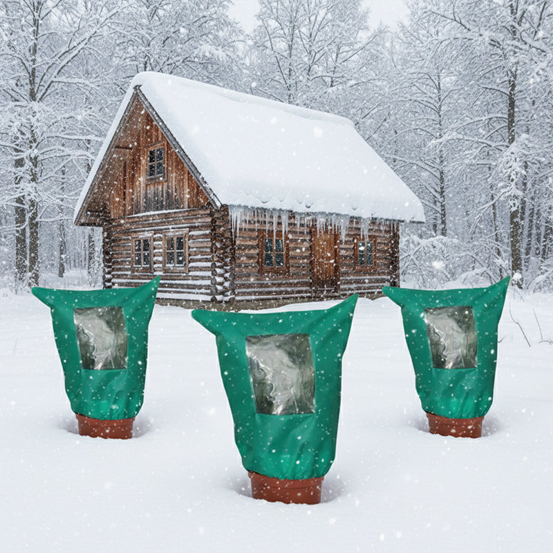 Freeze Protection Winter Plant Cover with Zipper & Drawsting
