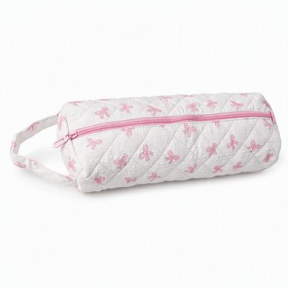Portable Quilted Travel Storage Bag with Handle for Hair Dryer Curling Iron and Hair Straightener