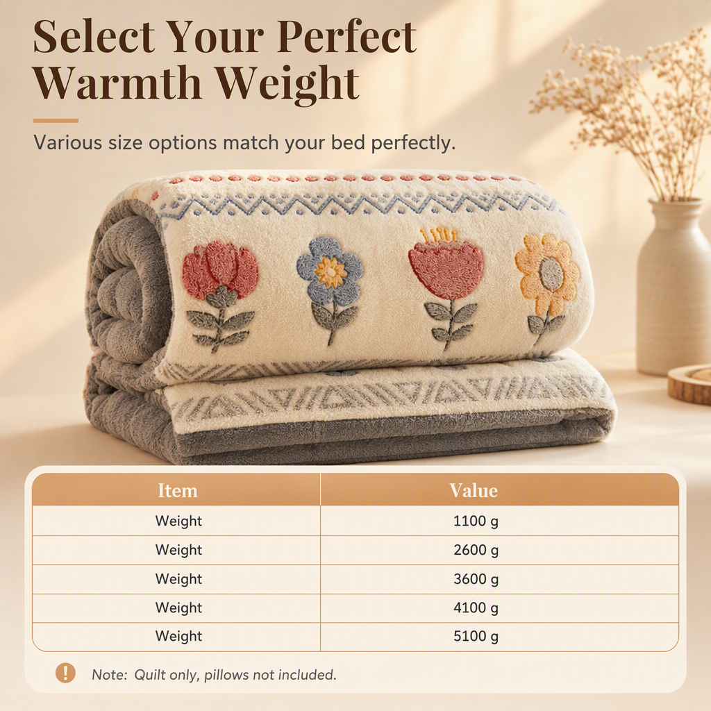 🔥 50% OFF ❄️ Double-Sided Sherpa Fleece Comforter – Thick Warm Winter Quilt, Soft Velvet Feel for Cozy Bedroom Bedding 🛏️✨