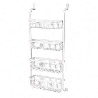 🚪Over the Door Hanging Organizer – Drill-Free Installation, Multi-Tier Carbon Steel Baskets & Space-Saving Design – Practical Storage for Any Room 🧺