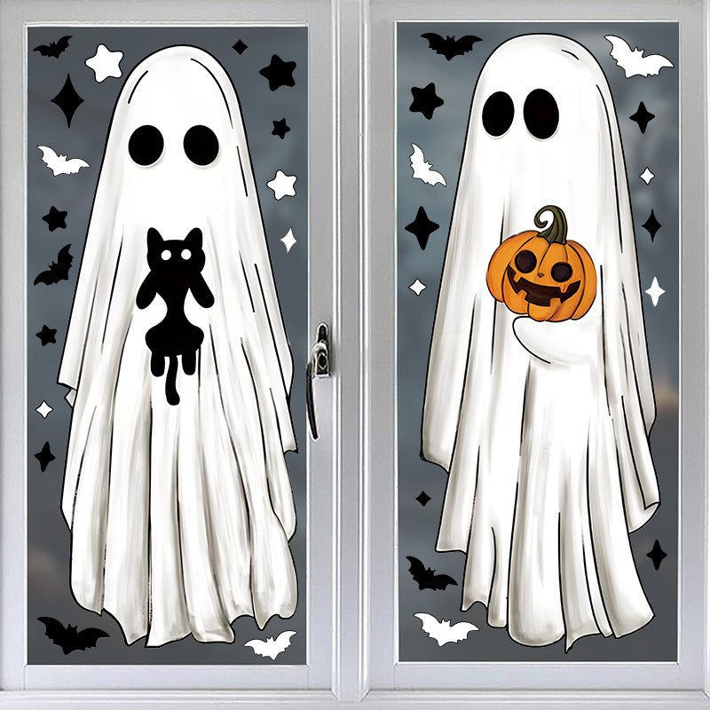 Cute & Fun Halloween Ghost Static Window Cling
