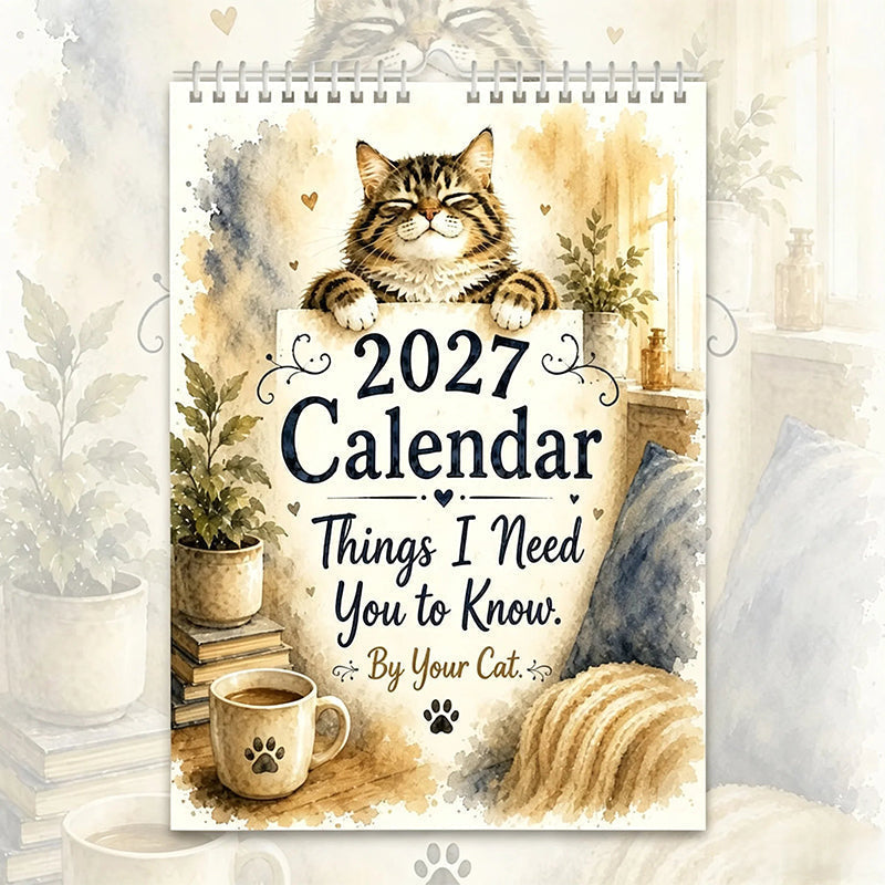🐱2027 A Cats Life Wall Calendar – Monthly Cute Cat Photos, Large Date Grid, Holiday Markings, Thick Paper, Hang-Anywhere Home & Office Decor ✨