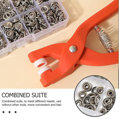 🧷 Sew-Free Snap Fastener Plier Kit — No Needle, No Thread