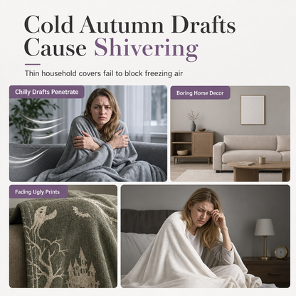 🎃 Retro Halloween Skull Flannel Throw – Plush Warm Velvety Softness, Vivid Spooky Digital Print & Double-Stitched Durable Edge – Cozy Warmth for Home & Naps 🛋️
