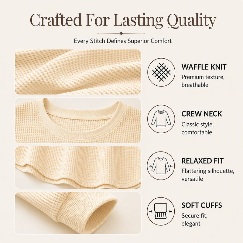 The Waffle-Knit Sweatshirt Made for Easy, Everyday Wear