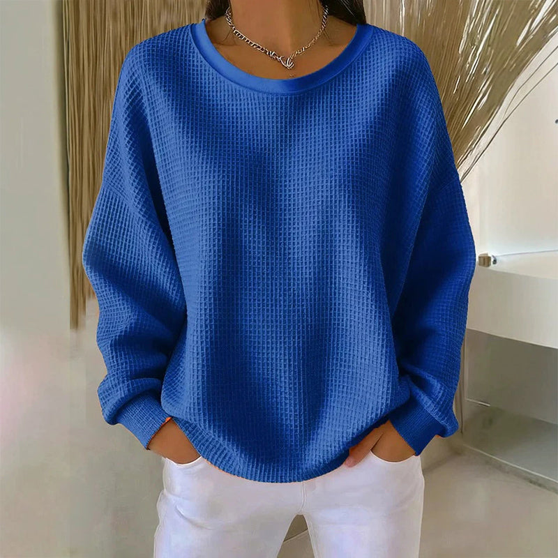 The Waffle-Knit Sweatshirt Made for Easy, Everyday Wear
