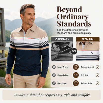 🔥 Over 5,000 sold!! 👔Men's Classic Color-Block Striped Top