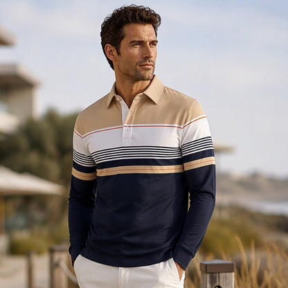 🔥 Over 5,000 sold!! 👔Men's Classic Color-Block Striped Top