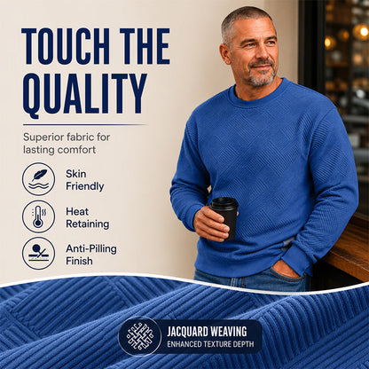 💥Men's Casual Jacquard Crewneck Sweatshirt