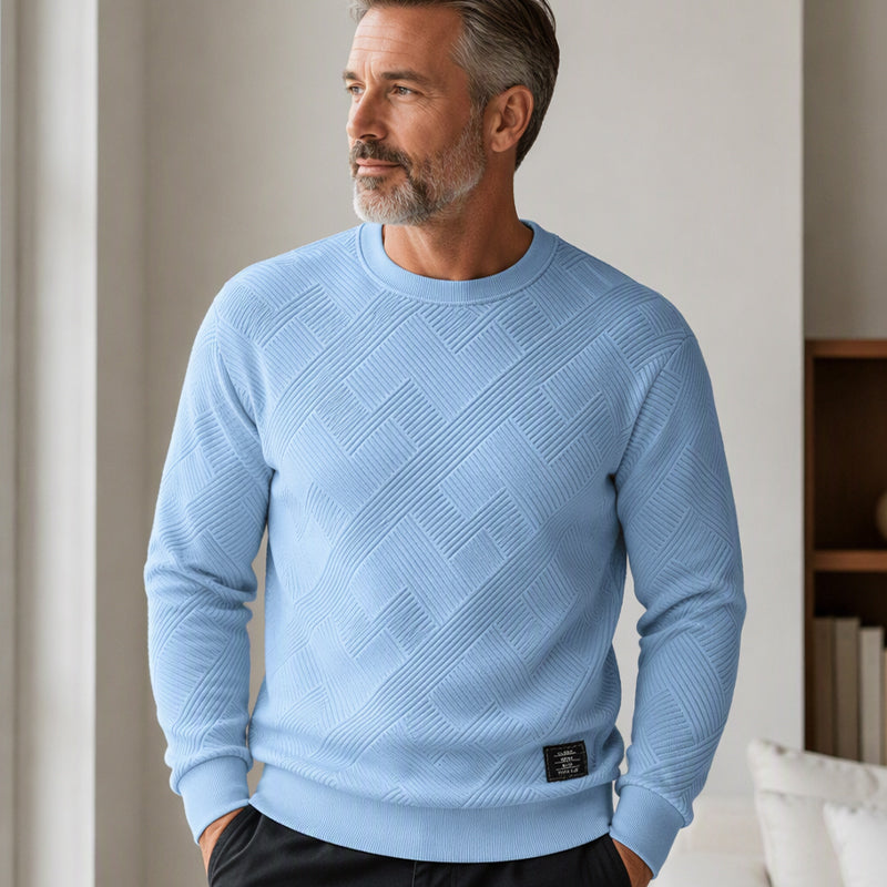 💥Men's Casual Jacquard Crewneck Sweatshirt