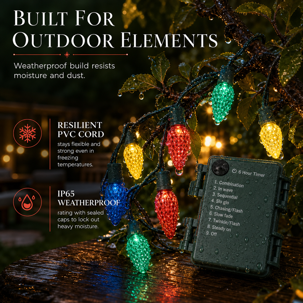 🍓 ✨ Battery Operated Strawberry String Lights – 8 Modes, Waterproof, Festive Decoration 🎃