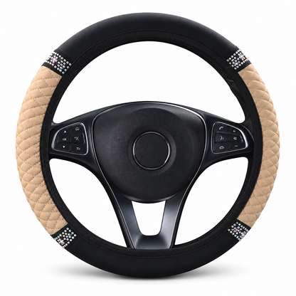 ⏳Time-Limited Special ⏰ Rhinestone Steering Wheel Cover – Sparkling, Quilted, Luxury 🚗