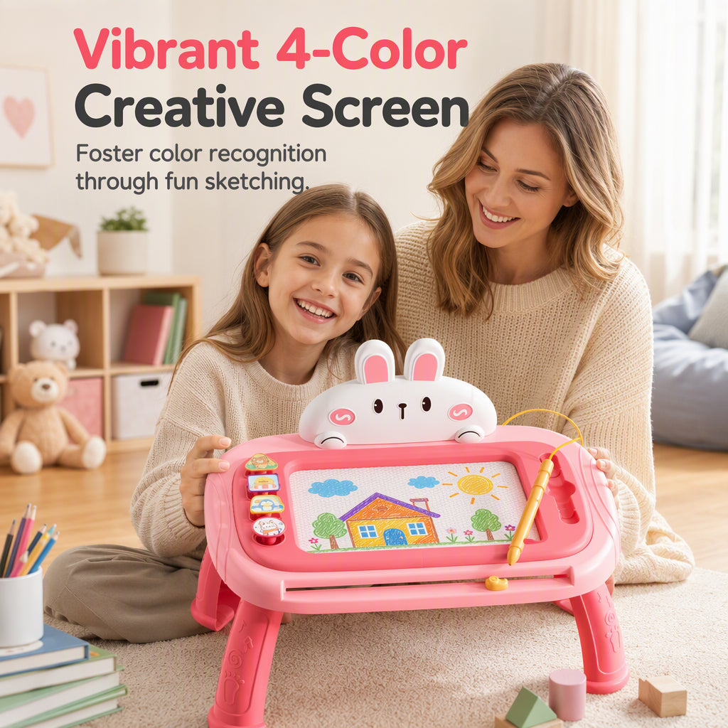 ✨🎨 Kids Magnetic Drawing Board – Pen & 4 stamps included ✨