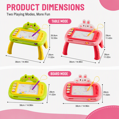✨🎨 Kids Magnetic Drawing Board – Pen & 4 stamps included ✨