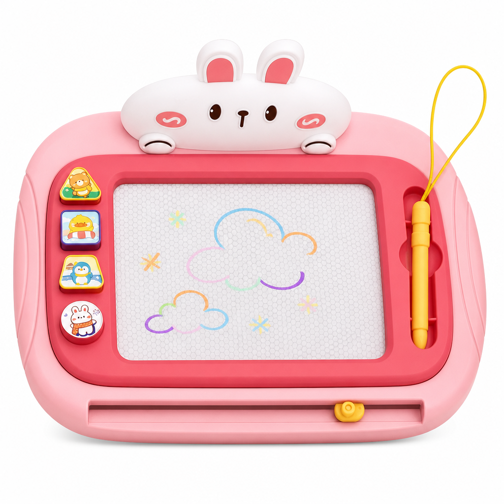 ✨🎨 Kids Magnetic Drawing Board – Pen & 4 stamps included ✨