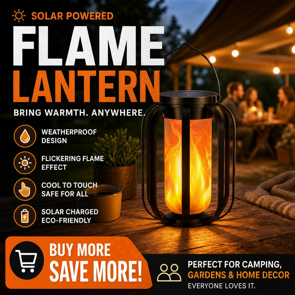 🔥🏮Must-have item for warm ambient vibes！✨️Solar Flickering Flame Lantern